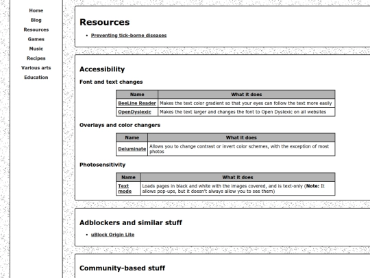 resources screenshot