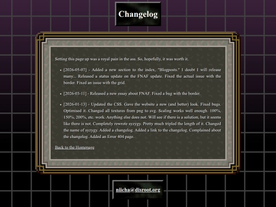changelog screenshot