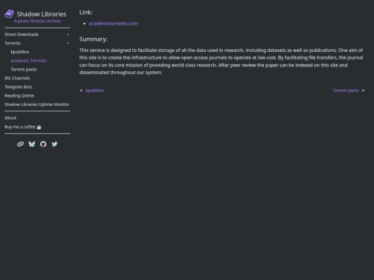 Torrents/AcademicTorrents screenshot