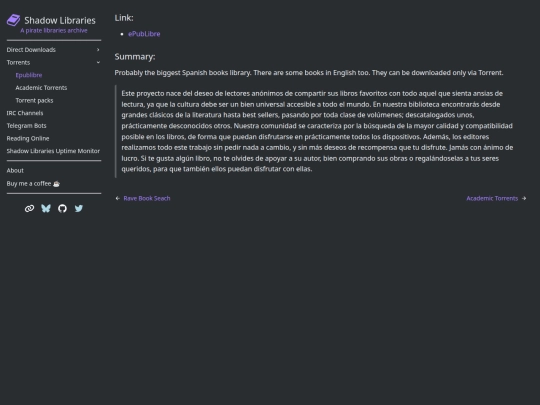 Torrents/epublibre screenshot