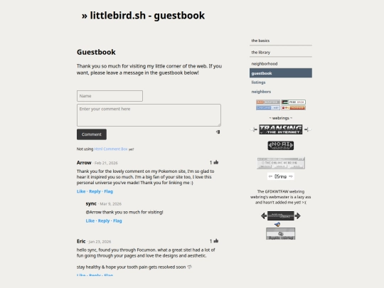 guestbook screenshot