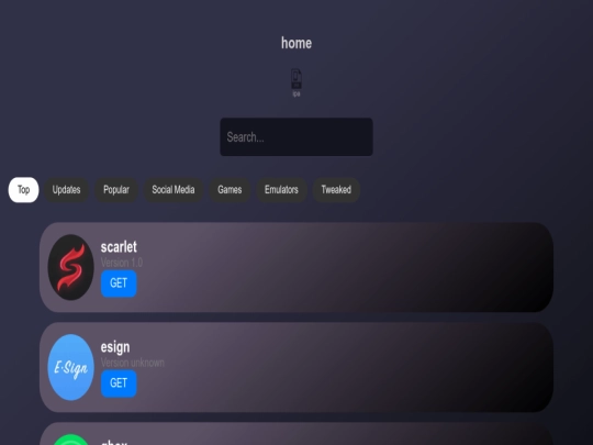 index screenshot