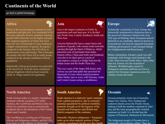 continents screenshot