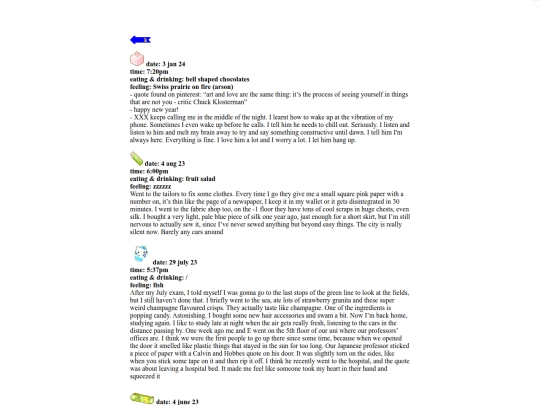 diary screenshot