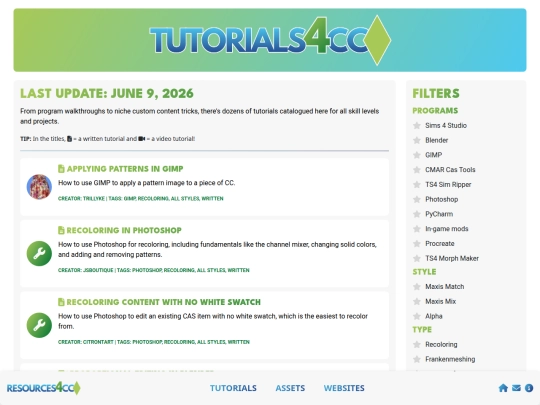 tutorials screenshot
