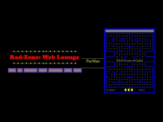 pacmangame screenshot