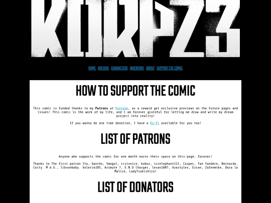 support screenshot
