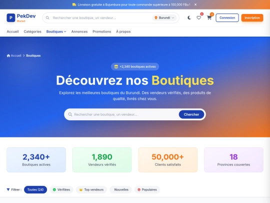 Boutiques screenshot