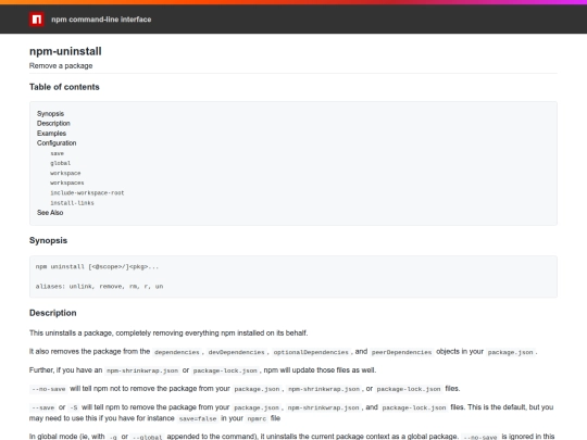 Dandylion's meadow/src-node/node_modules/npm/docs/output/commands/npm-uninstall screenshot