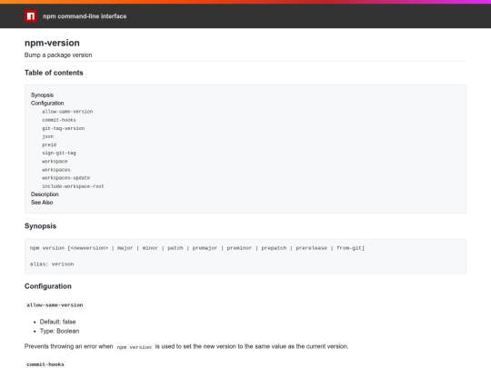 Dandylion's meadow/src-node/node_modules/npm/docs/output/commands/npm-version screenshot