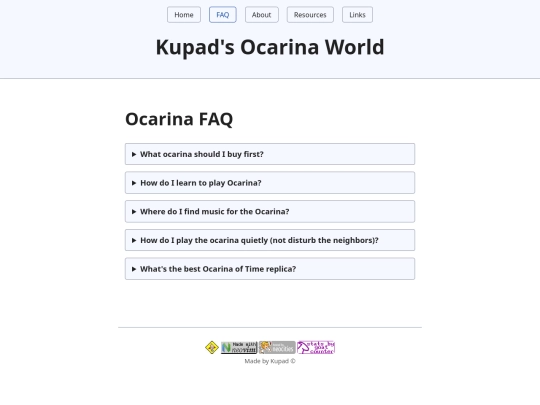 faq screenshot