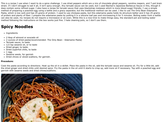 spicynoodles screenshot
