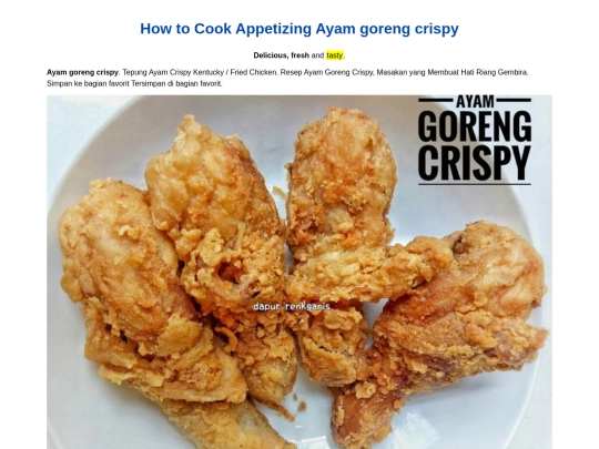 8-how-to-cook-appetizing-ayam-goreng-crispy screenshot