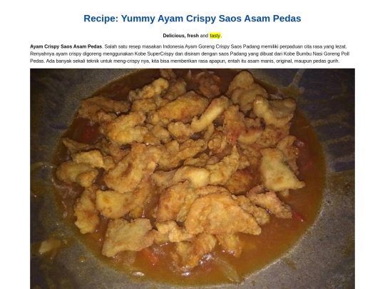 9-recipe-yummy-ayam-crispy-saos-asam-pedas screenshot