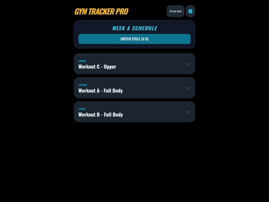 Book/workout screenshot
