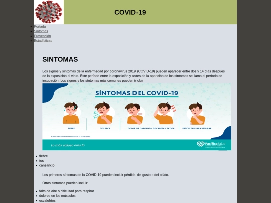 sintomas screenshot