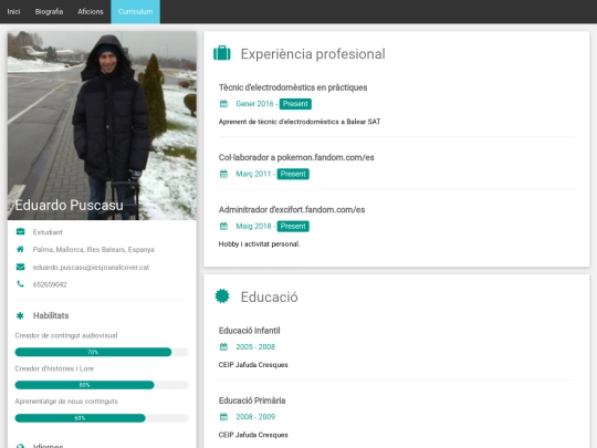 Currculum screenshot