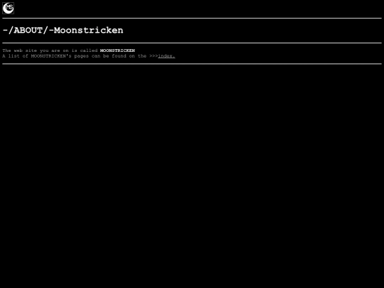 about/moonstricken screenshot