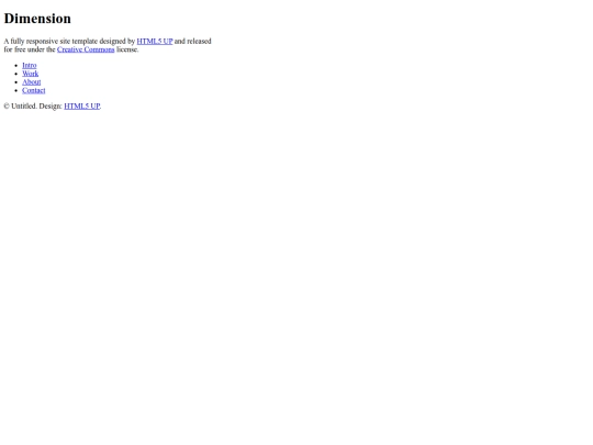 html5up-dimension screenshot