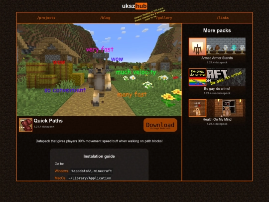 packs/datapacks/quickpaths screenshot