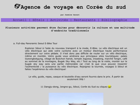 html/activites screenshot