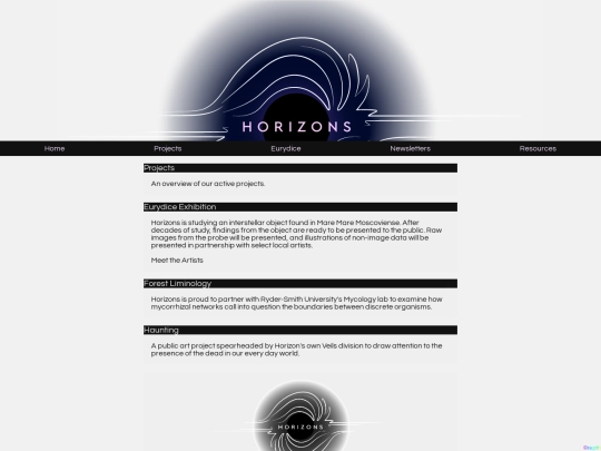 projects screenshot