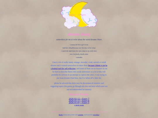 content/dreamdiary screenshot