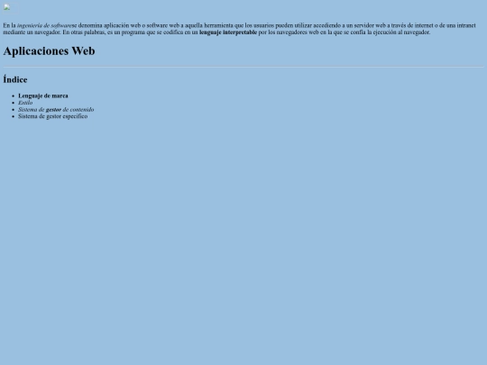 Clase/Aplicaciones Web screenshot