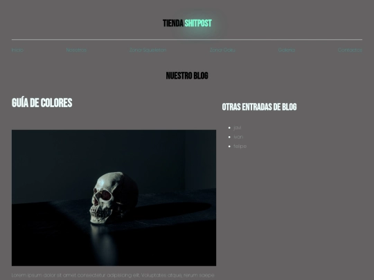 Tienda/NuestroBlog screenshot