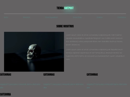 Tienda/Sobre nosotros screenshot