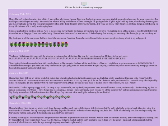 diary screenshot