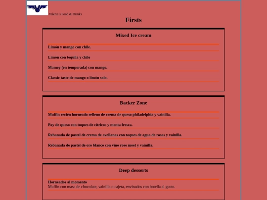 Desserts screenshot