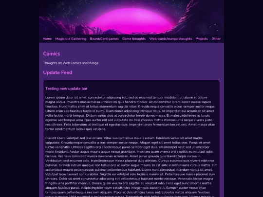 Web pages/Comics screenshot