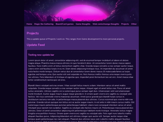 Web pages/Projects screenshot
