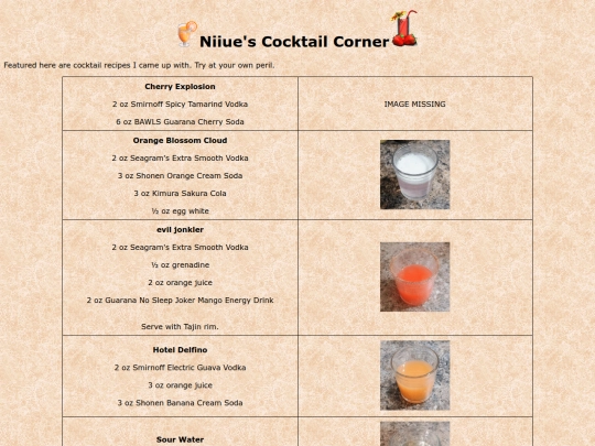 drinks screenshot
