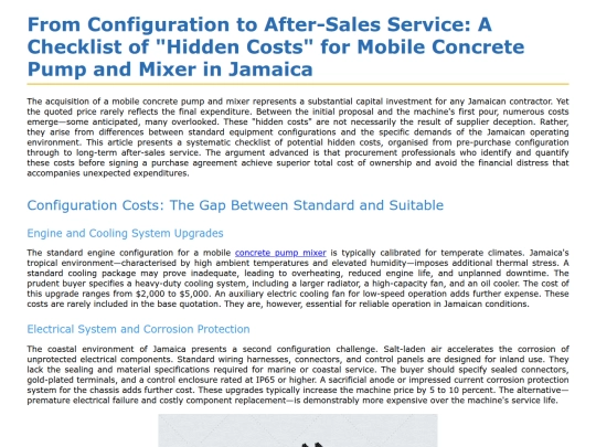 a-checklist-of-hiddencosts-for-mobile-concrete-pump-and-mixer-in-jamaica screenshot