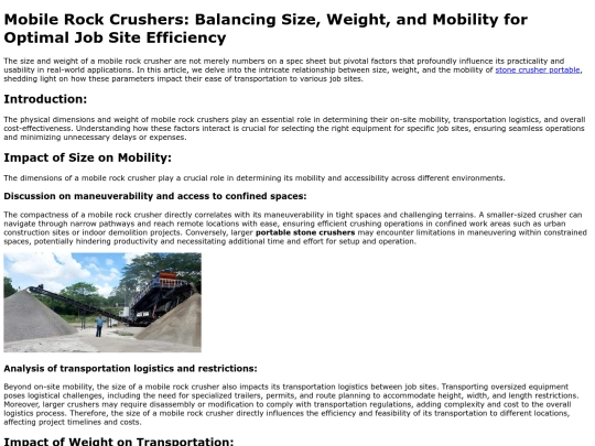 impact-of-mobile-rock-crusher-characteristics-on-job-site-transportation screenshot