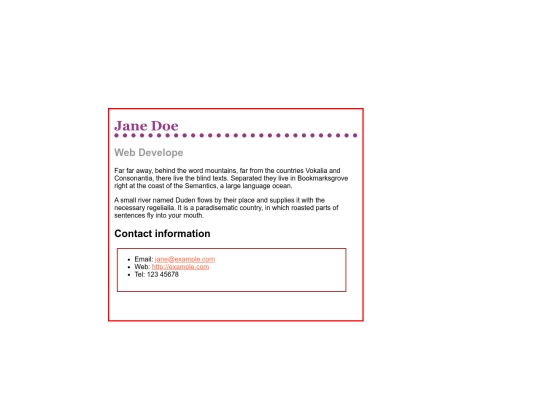 Jane-html screenshot