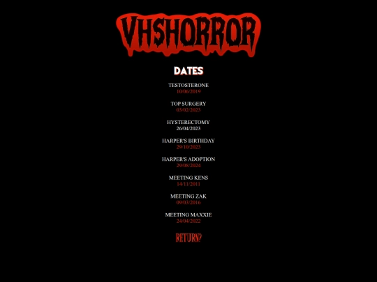 dates screenshot