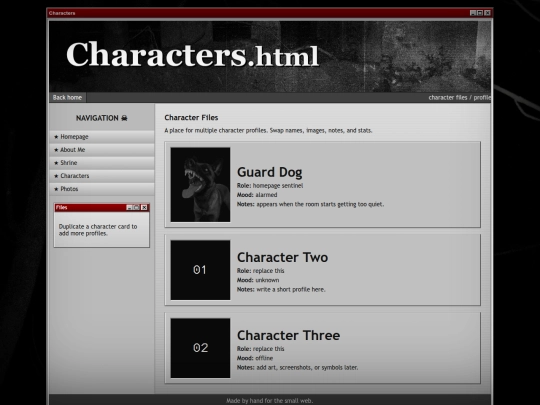 characters screenshot