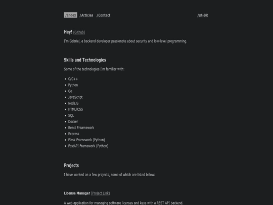 index screenshot