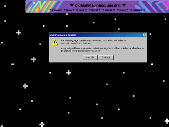 journalwarning screenshot