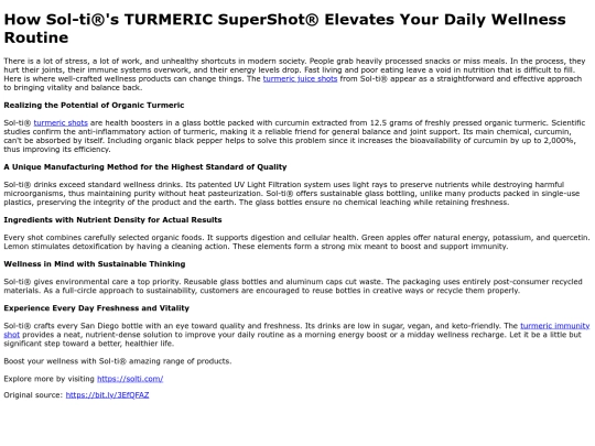 HowSol-tisTURMERICSuperShotElevatesYourDailyWellnessRoutine screenshot