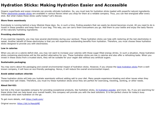 HydrationSticksMakingHydrationEasierandAccessible screenshot