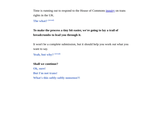Trans Inquiry screenshot