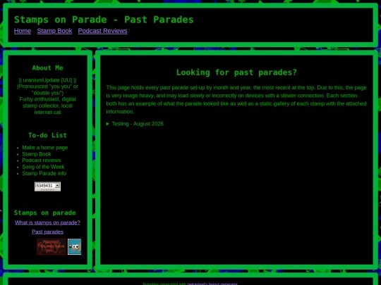 Decor_Pages/stamp-parade_history screenshot