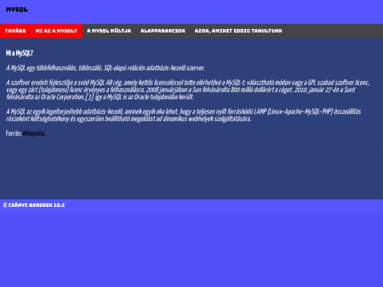 mysql screenshot