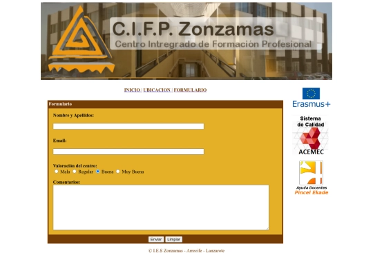 html/formulario screenshot