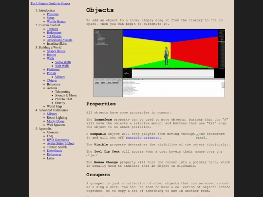 shaper/objects screenshot