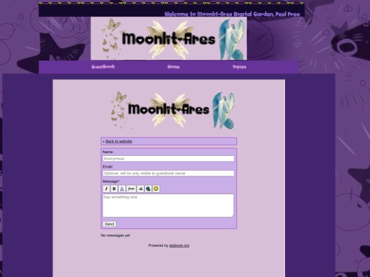 guestbook screenshot